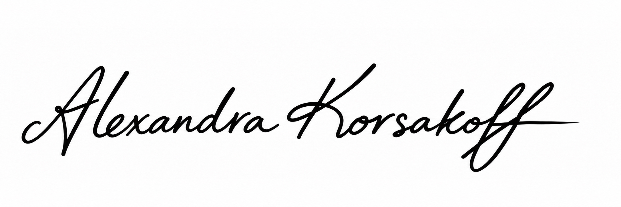 Alexandra Korsakoff signature